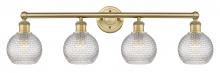 Innovations Lighting 616-4W-BB-G122C-6CL - Athens - 4 Light - 33 inch - Brushed Brass - Bath Vanity Light