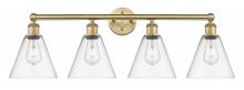 Innovations Lighting 616-4W-BB-GBC-82 - Berkshire - 4 Light - 35 inch - Brushed Brass - Bath Vanity Light