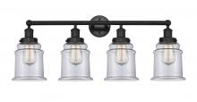 Innovations Lighting 616-4W-BK-G182 - Canton - 4 Light - 33 inch - Matte Black - Bath Vanity Light