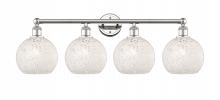 Innovations Lighting 616-4W-PN-G1216-8WM - White Mouchette - 4 Light - 35 inch - Polished Nickel - Bath Vanity Light