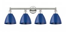 Innovations Lighting 616-4W-PN-MBD-75-BL - Plymouth - 4 Light - 35 inch - Polished Nickel - Bath Vanity Light