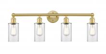 Innovations Lighting 616-4W-SG-G802 - Clymer - 4 Light - 31 inch - Satin Gold - Bath Vanity Light