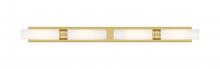 Innovations Lighting 617L-4W-BB-G617-11SWH - Boreas - 4 Light - 51 inch - Brushed Brass - Bath Vanity Light