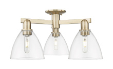 Innovations Lighting 716-3F-CB-GBD-752 - Bristol - 3 Light - 25 inch - Champagne Bronze - Semi-Flush Mount