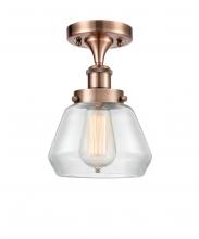 Innovations Lighting 916-1C-AC-G172 - Fulton - 1 Light - 6 inch - Antique Copper - Semi-Flush Mount