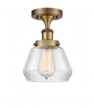 Innovations Lighting 916-1C-BB-G172 - Fulton - 1 Light - 6 inch - Brushed Brass - Semi-Flush Mount