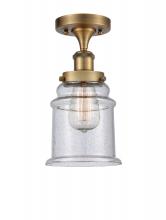 Innovations Lighting 916-1C-BB-G184 - Canton - 1 Light - 6 inch - Brushed Brass - Semi-Flush Mount