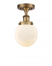 Innovations Lighting 916-1C-BB-G201-6 - Beacon - 1 Light - 6 inch - Brushed Brass - Semi-Flush Mount
