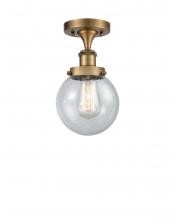 Innovations Lighting 916-1C-BB-G204-6 - Beacon - 1 Light - 6 inch - Brushed Brass - Semi-Flush Mount