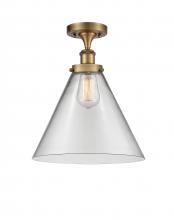 Innovations Lighting 916-1C-BB-G42-L - Cone - 1 Light - 12 inch - Brushed Brass - Semi-Flush Mount
