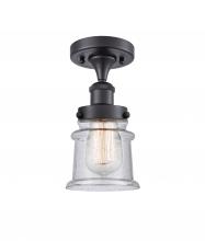 Innovations Lighting 916-1C-BK-G184S - Canton - 1 Light - 6 inch - Matte Black - Semi-Flush Mount