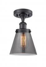 Innovations Lighting 916-1C-BK-G63 - Cone - 1 Light - 6 inch - Matte Black - Semi-Flush Mount