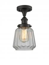 Innovations Lighting 916-1C-OB-G142 - Chatham - 1 Light - 6 inch - Oil Rubbed Bronze - Semi-Flush Mount