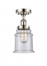 Innovations Lighting 916-1C-PN-G184 - Canton - 1 Light - 6 inch - Polished Nickel - Semi-Flush Mount