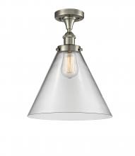 Innovations Lighting 916-1C-SN-G42-L - Cone - 1 Light - 12 inch - Brushed Satin Nickel - Semi-Flush Mount