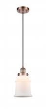 Innovations Lighting 916-1P-AC-G181 - Canton - 1 Light - 6 inch - Antique Copper - Cord hung - Mini Pendant