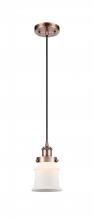 Innovations Lighting 916-1P-AC-G181S - Canton - 1 Light - 6 inch - Antique Copper - Cord hung - Mini Pendant