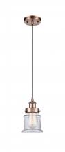 Innovations Lighting 916-1P-AC-G182S - Canton - 1 Light - 6 inch - Antique Copper - Cord hung - Mini Pendant