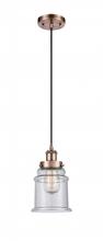 Innovations Lighting 916-1P-AC-G184 - Canton - 1 Light - 6 inch - Antique Copper - Cord hung - Mini Pendant