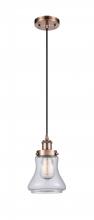 Innovations Lighting 916-1P-AC-G192 - Bellmont - 1 Light - 6 inch - Antique Copper - Cord hung - Mini Pendant