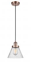 Innovations Lighting 916-1P-AC-G44 - Cone - 1 Light - 8 inch - Antique Copper - Cord hung - Mini Pendant