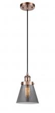 Innovations Lighting 916-1P-AC-G63 - Cone - 1 Light - 6 inch - Antique Copper - Cord hung - Mini Pendant