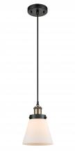 Innovations Lighting 916-1P-BAB-G61 - Cone - 1 Light - 6 inch - Black Antique Brass - Cord hung - Mini Pendant