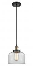 Innovations Lighting 916-1P-BAB-G72 - Bell - 1 Light - 8 inch - Black Antique Brass - Cord hung - Mini Pendant
