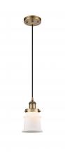 Innovations Lighting 916-1P-BB-G181S - Canton - 1 Light - 6 inch - Brushed Brass - Cord hung - Mini Pendant