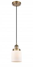 Innovations Lighting 916-1P-BB-G51 - Bell - 1 Light - 5 inch - Brushed Brass - Cord hung - Mini Pendant