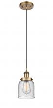 Innovations Lighting 916-1P-BB-G54 - Bell - 1 Light - 5 inch - Brushed Brass - Cord hung - Mini Pendant