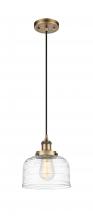 Innovations Lighting 916-1P-BB-G713 - Bell - 1 Light - 8 inch - Brushed Brass - Cord hung - Mini Pendant