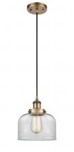 Innovations Lighting 916-1P-BB-G72 - Bell - 1 Light - 8 inch - Brushed Brass - Cord hung - Mini Pendant