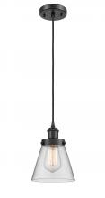 Innovations Lighting 916-1P-BK-G62 - Cone - 1 Light - 6 inch - Matte Black - Cord hung - Mini Pendant