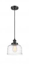 Innovations Lighting 916-1P-BK-G713 - Bell - 1 Light - 8 inch - Matte Black - Cord hung - Mini Pendant