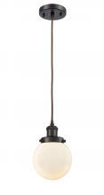Innovations Lighting 916-1P-OB-G201-6 - Beacon - 1 Light - 6 inch - Oil Rubbed Bronze - Cord hung - Mini Pendant