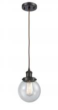 Innovations Lighting 916-1P-OB-G204-6 - Beacon - 1 Light - 6 inch - Oil Rubbed Bronze - Cord hung - Mini Pendant