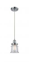 Innovations Lighting 916-1P-PC-G182S - Canton - 1 Light - 6 inch - Polished Chrome - Cord hung - Mini Pendant