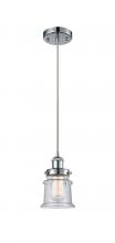 Innovations Lighting 916-1P-PC-G184S - Canton - 1 Light - 6 inch - Polished Chrome - Cord hung - Mini Pendant