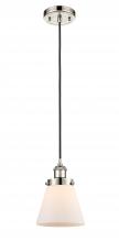 Innovations Lighting 916-1P-PN-G61 - Cone - 1 Light - 6 inch - Polished Nickel - Cord hung - Mini Pendant