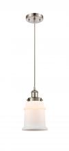 Innovations Lighting 916-1P-SN-G181 - Canton - 1 Light - 6 inch - Brushed Satin Nickel - Cord hung - Mini Pendant