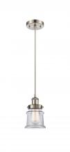 Innovations Lighting 916-1P-SN-G182S - Canton - 1 Light - 6 inch - Brushed Satin Nickel - Cord hung - Mini Pendant