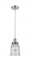 Innovations Lighting 916-1P-SN-G184 - Canton - 1 Light - 6 inch - Brushed Satin Nickel - Cord hung - Mini Pendant