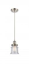 Innovations Lighting 916-1P-SN-G184S - Canton - 1 Light - 6 inch - Brushed Satin Nickel - Cord hung - Mini Pendant