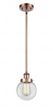 Innovations Lighting 916-1S-AC-G202-6 - Beacon - 1 Light - 6 inch - Antique Copper - Mini Pendant