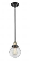 Innovations Lighting 916-1S-BAB-G202-6 - Beacon - 1 Light - 6 inch - Black Antique Brass - Mini Pendant