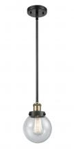 Innovations Lighting 916-1S-BAB-G204-6 - Beacon - 1 Light - 6 inch - Black Antique Brass - Mini Pendant