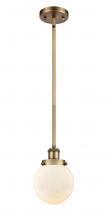 Innovations Lighting 916-1S-BB-G201-6 - Beacon - 1 Light - 6 inch - Brushed Brass - Mini Pendant