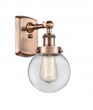 Innovations Lighting 916-1W-AC-G202-6 - Beacon - 1 Light - 6 inch - Antique Copper - Sconce