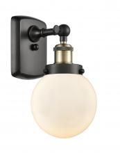 Innovations Lighting 916-1W-BAB-G201-6 - Beacon - 1 Light - 6 inch - Black Antique Brass - Sconce